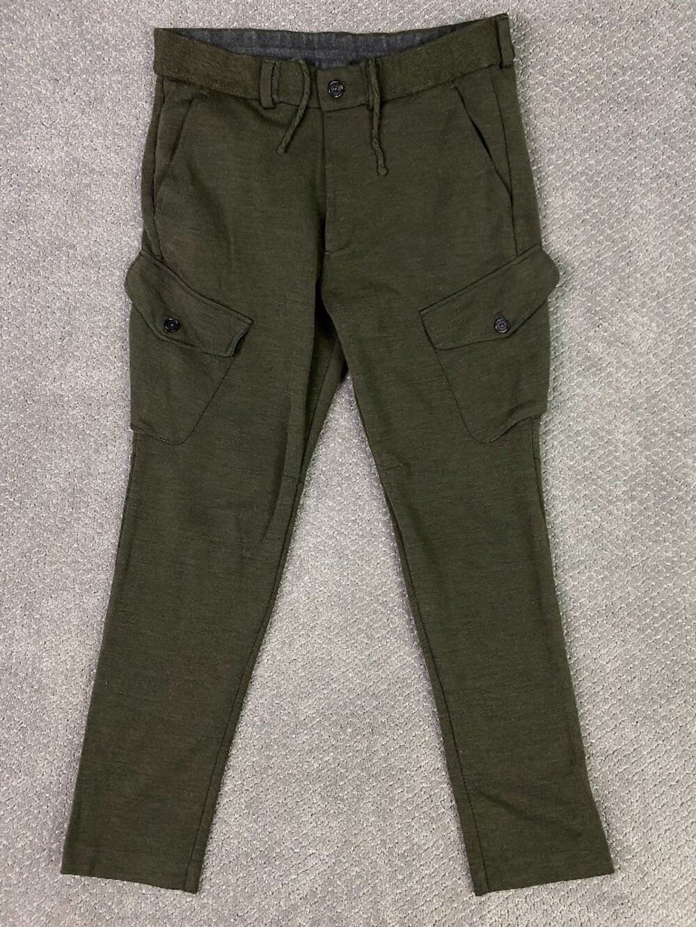 Ralph Lauren Purple Label Cargo Jogger Sweatpants Mens Large Olive Green Wool